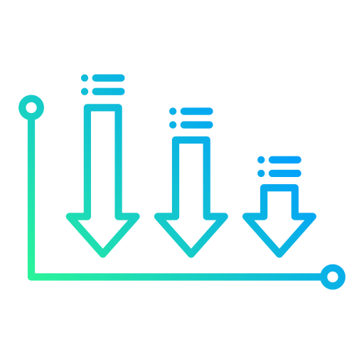 Chart down Generic Gradient icon