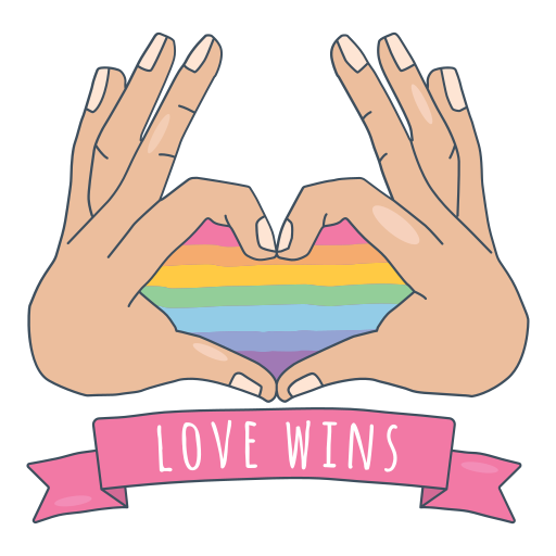 l'amour gagne toujours gratuit sticker