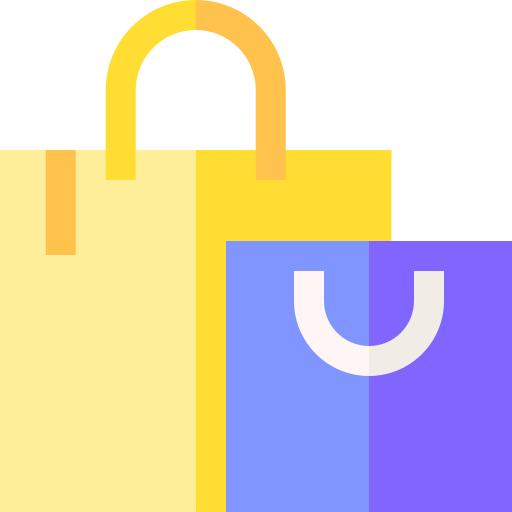 Shopping bag Basic Straight Flat icon