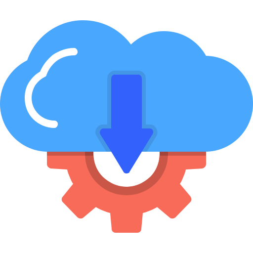 descarga en la nube icono gratis