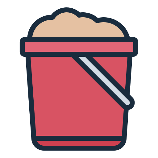 Sand bucket Generic Outline Color icon