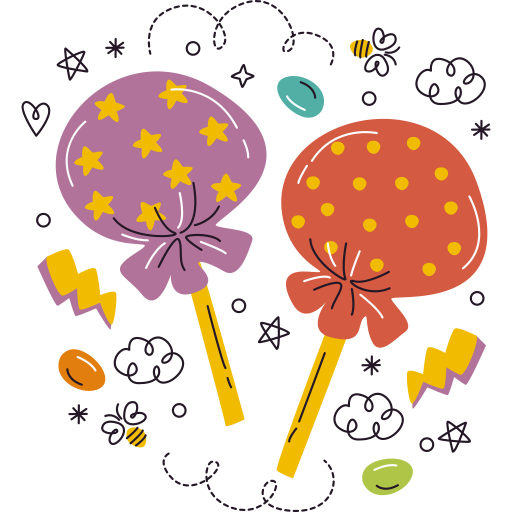 Candy Stickers - Free food and restaurant Stickers