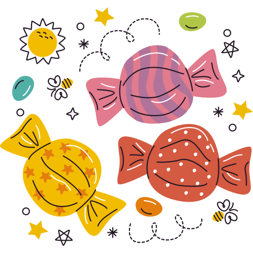 Candy Stickers - Free food and restaurant Stickers