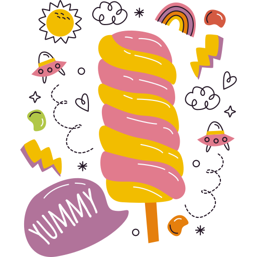 Candy Stickers - Free food and restaurant Stickers