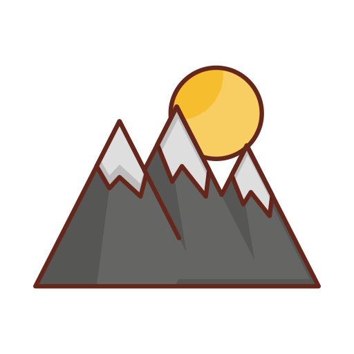 Hills Vector Stall Lineal Color icon