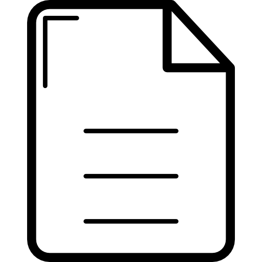 documento con líneas icono gratis