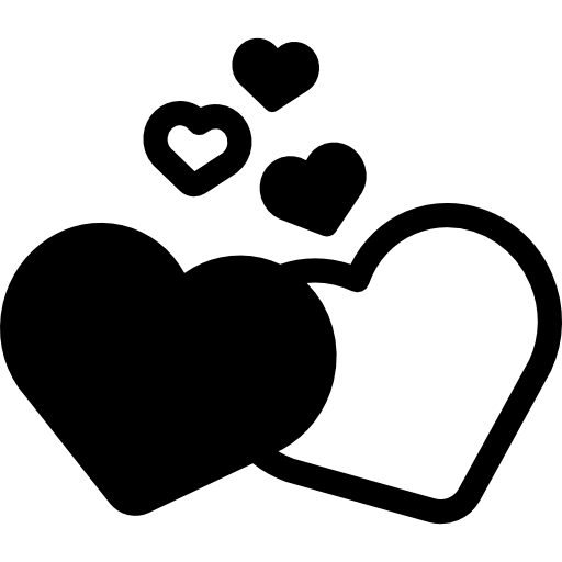 corazones amorosos icono gratis