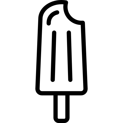 palito de helado con mordisco icono gratis