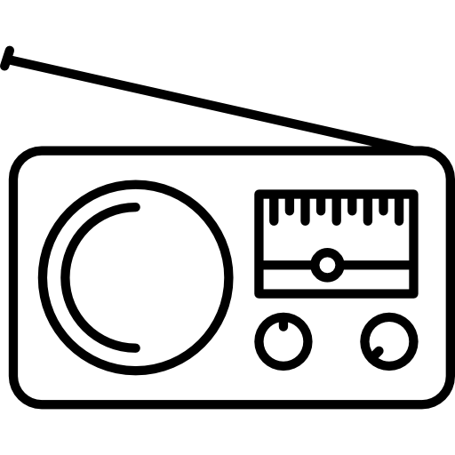 Ancienne radio avec antenne - Icônes la technologie gratuites