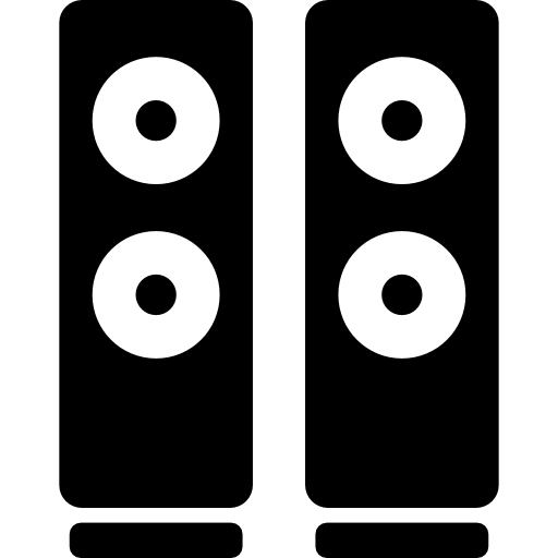 two big speakers