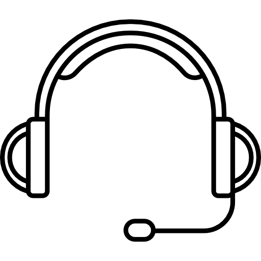 auriculares grandes con micrófono icono gratis