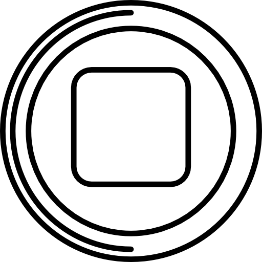 Circular Stop Button - Free interface icons