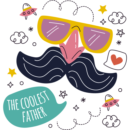 Moustache free sticker Moustache free sticker
