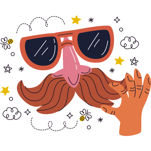 bigote gratis sticker