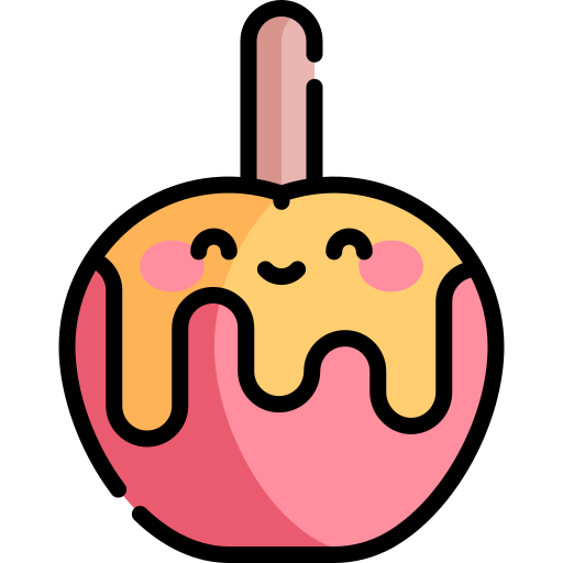 manzana caramelizada icono gratis