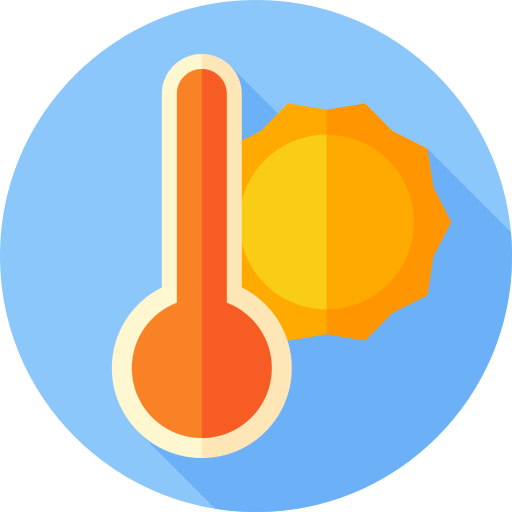 Forecast, high, temperature, thermometer, weather icon - Download