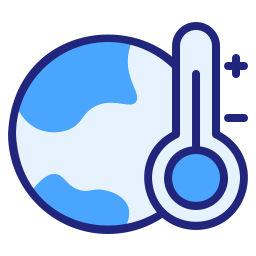 Climate change Generic Blue icon