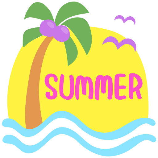 Summer time Stickers - Free holidays Stickers
