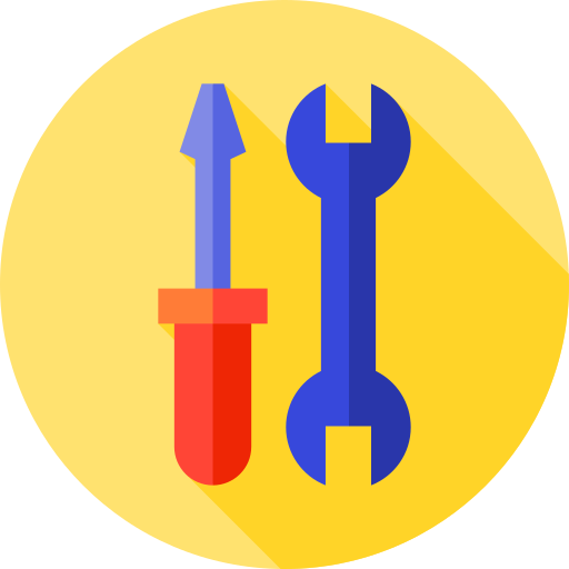 Wrench Flat Circular Flat icon