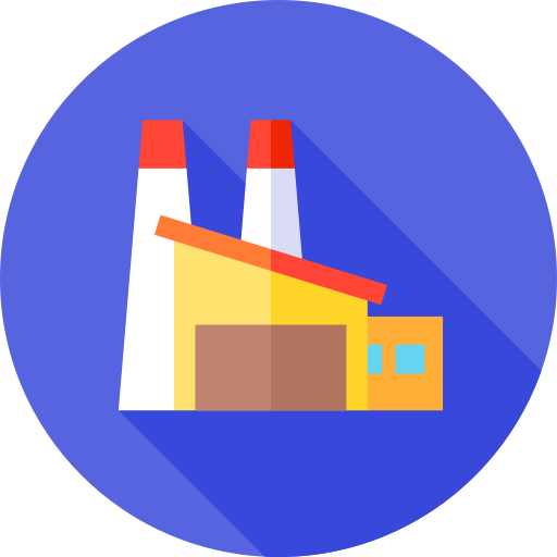 Factory Flat Circular Flat icon