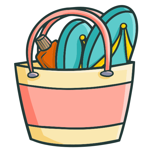 Beach bag - Free holidays icons