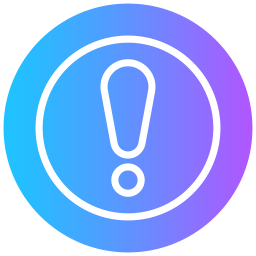 Warning symbol Generic Flat Gradient icon