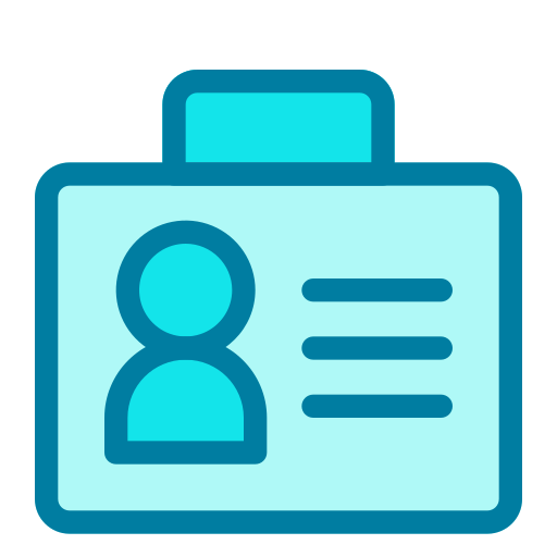 Id card Generic Blue icon