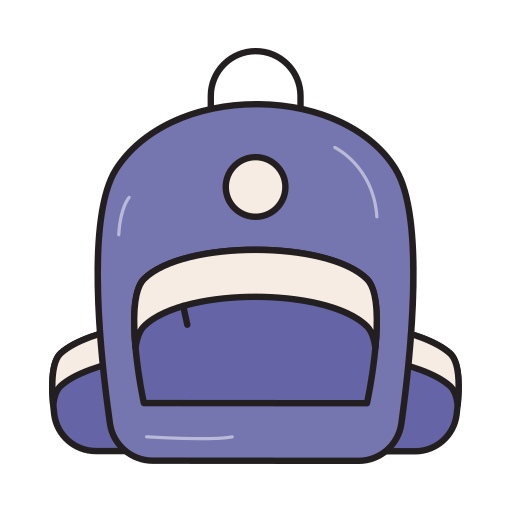 sac d'école Icône gratuit