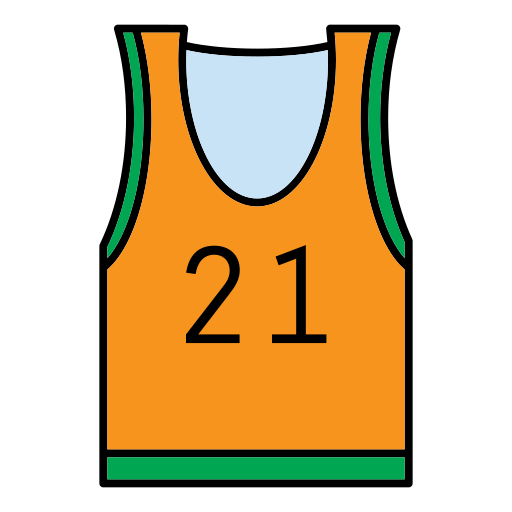 Basketball jersey Generic Outline Color icon