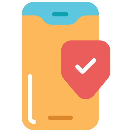 seguridad móvil icono gratis
