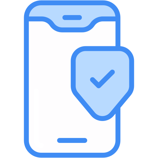 seguridad móvil icono gratis