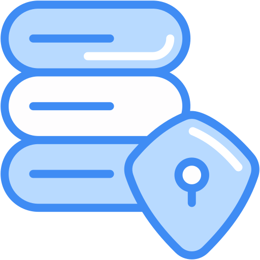 seguridad de datos icono gratis