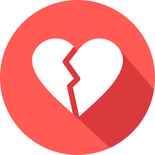 Broken heart Generic Flat icon