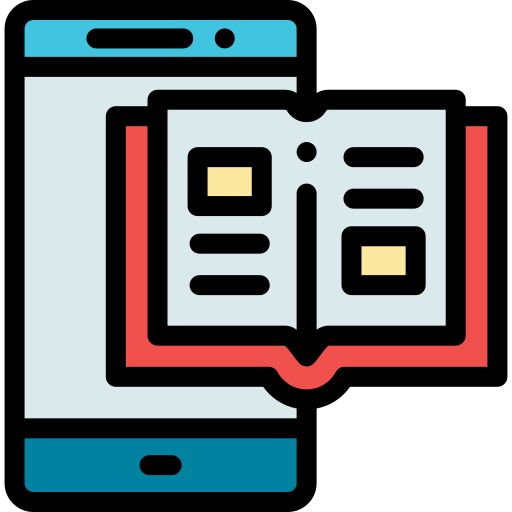 Ebook Detailed Rounded Lineal color icon