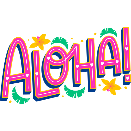 Aloha Stickers - Free communications Stickers