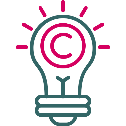 derechos de autor icono gratis