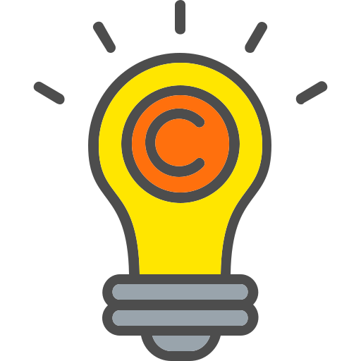 derechos de autor icono gratis