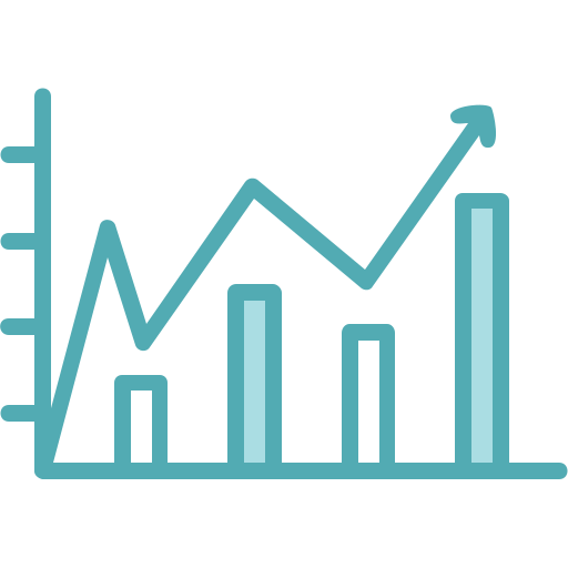 Line chart Generic Blue icon