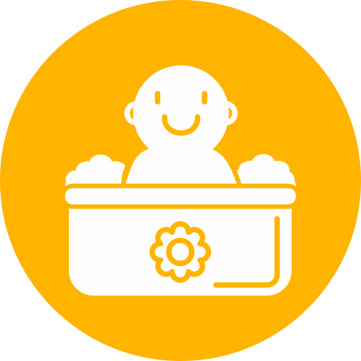 bañera de bebé icono gratis