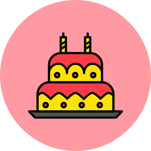 pastel de cumpleaños icono gratis