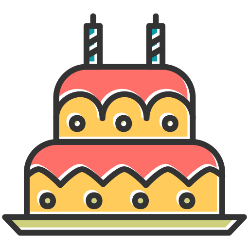 pastel de cumpleaños icono gratis