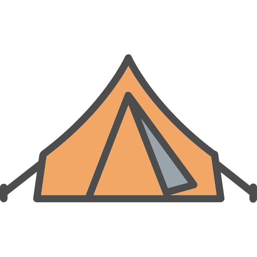 Tent Generic Outline Color icon