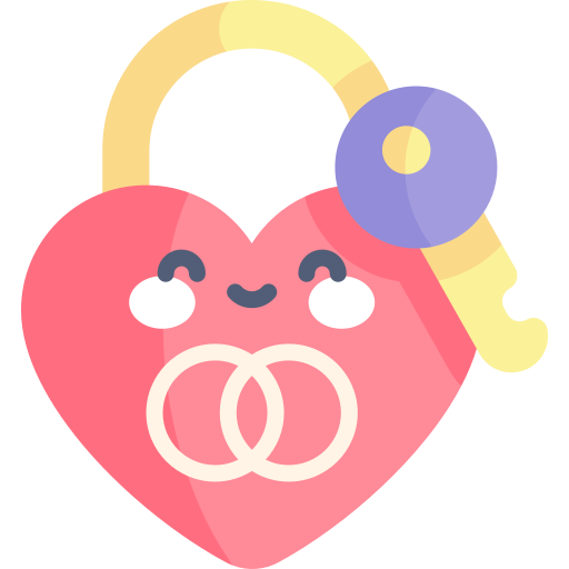 Padlock Kawaii Flat icon