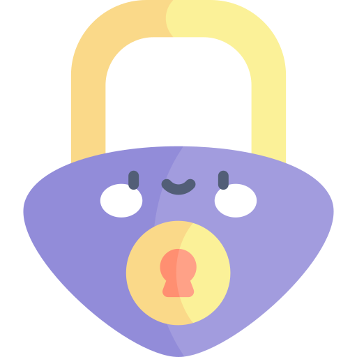 Padlock Kawaii Flat icon