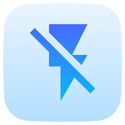 Flash off Generic Flat Gradient icon