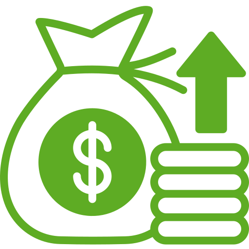 bolsa de dinero icono gratis