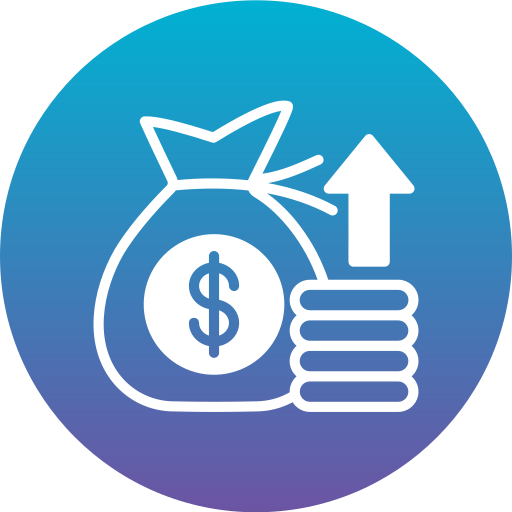 sac d'argent Icône gratuit