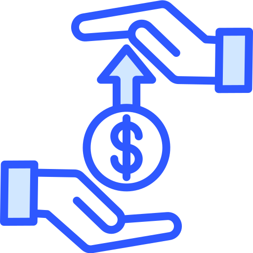 Money growth Generic Blue icon