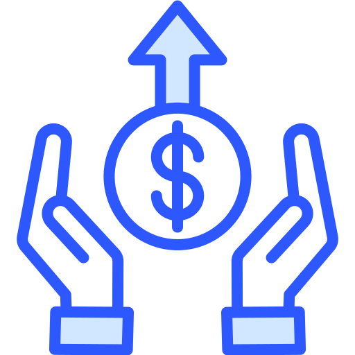 Money growth Generic Blue icon