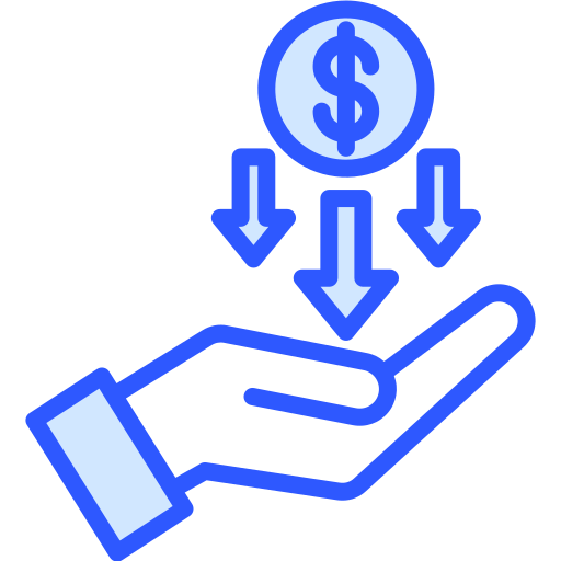 Money loss Generic Blue icon